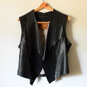 Emu Leather and Suede Vest